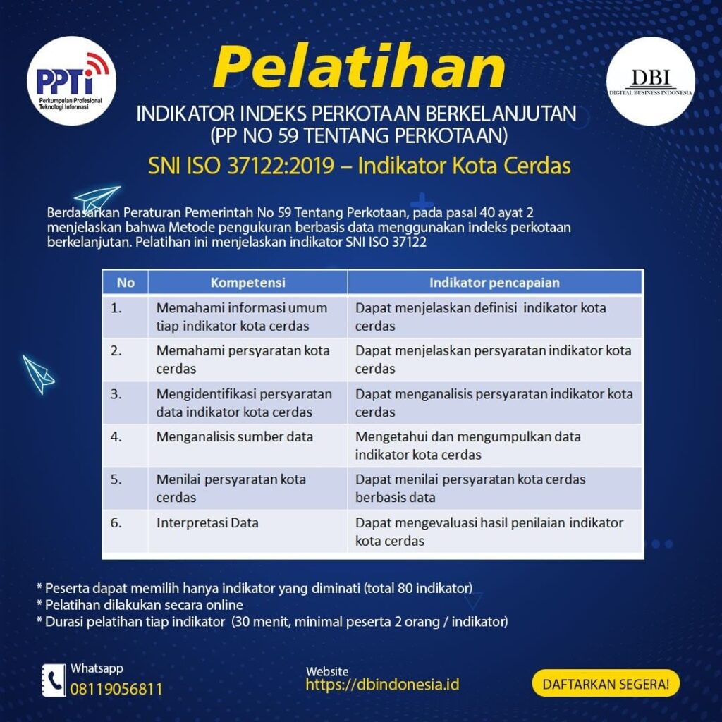 Pelatihan Indeks Perkotaan Berkelanjutan